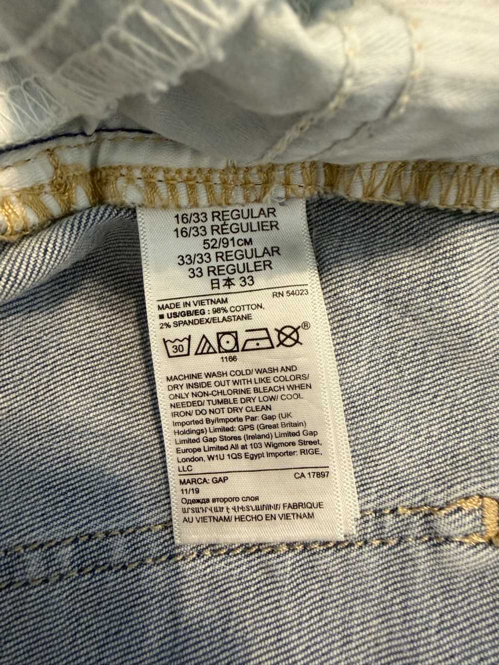 GAP High-Rise Cigarette Jeans-Light Destroy - Picture 6 of 7